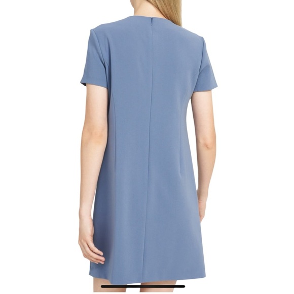 THEORY Jatinn Shift Dress Wool Blend Short Sleeve Plaid Size 10 - Picture 2 of 16